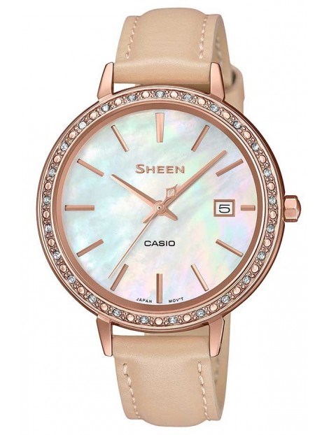 casio women's watch leather strap
