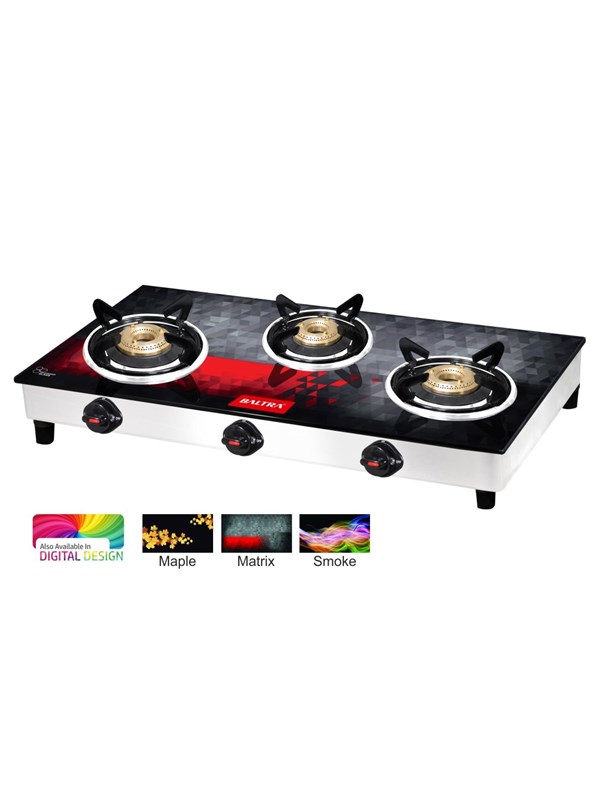 Baltra Nexa Glass top 3 Burner Digital Gas Stove Buy Baltra Nexa
